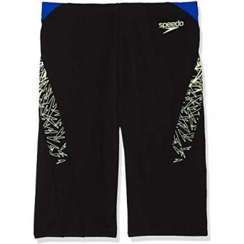 Speedo Boom Splice Jammer Am Bañador, Hombre, Black/Bright Zest/Chroma Blue, 34