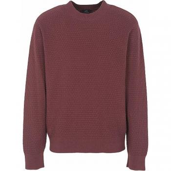 Armani Exchange Men's Round-Neck Classic Knit Pullover in Bordeaux, Size L