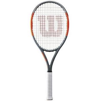 Wilson Raqueta de tenis unisex, Para jugadores de fondo, Para principiantes y jugadores intermedios, Burn Team 100, Medida 2, Gris/Naranja, WRT73880U2