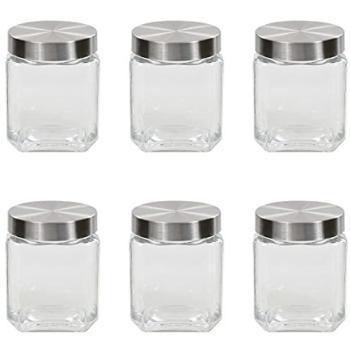 vidaXL - Juego de 6 tarros de Cristal para Mermelada, Vidrio, 1200 ml