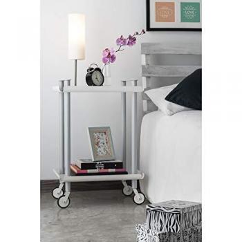 DON HIERRO - Carrito auxiliar LEKY, armazón gris, 2 estantes. Multifuncional, práctico y decorativo