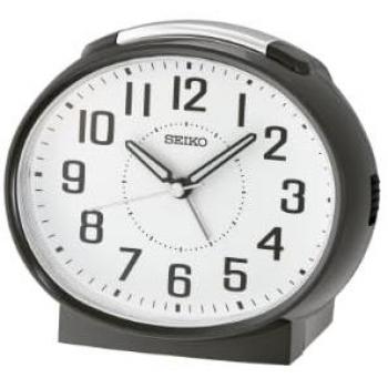 Reloj-Despertador Seiko QHK059K Negro - Reloj despertador analógico, diseño moderno, pantalla con números grandes y claros, alarma sonora ajustable, función de repetición (snooze), alimentación por pil