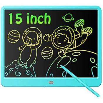 Tableta de Escritura LCD, 15 Pulgadas Portatil Tablero de Dibujo Electrónico, Deecam Color Tableta de Escritura LCD, con Bloqueo de Pantalla Borrable, para Dibujo Infantil, Hogar y Bloc de Notas