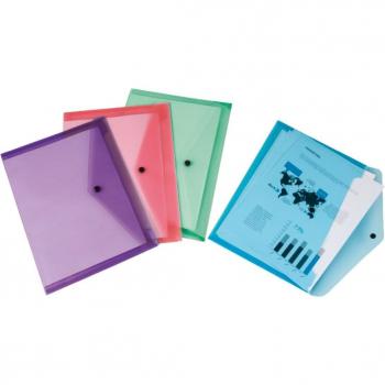 Carpeta Liderpapel Dossier con Broche de Polipropileno Din A5 Pack de 4 Colores Surtidos Ref 53833
