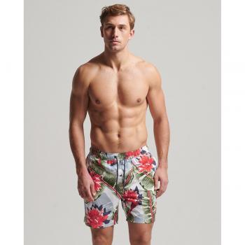 Superdry - Bañador hawaiano con logotipo Vintage Logo