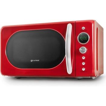 Microondas Vintage Digital Rojo 20L con Grill y Convección 700W