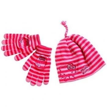 Hello Kitty Chicas Conjunto 2 piezas: gorro y guantes - Rosa - 53