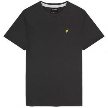Lyle & Scott Men's Chunky Slub T-Shirt in Dark Grey Cotton - Size Medium, 100% Cotton, Model TS1804V, Color: Gunmetal Grey