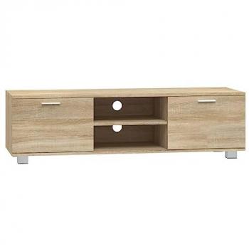 Mueble para TV madera contrachapada roble Sonoma 140x40,5x35 cm Marrón