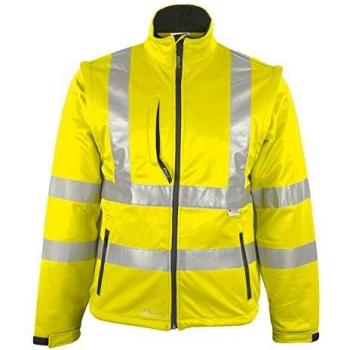 Chaqueta Softshell de Alta Visibilidad Neón Amarillo Talla S