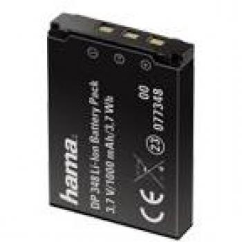 Hama - DP 348 Li-Ion Battery f/Casio, Litio-Ion, 1000 mAh, 3.7 V, 45 x 31 x 7 mm, Plata