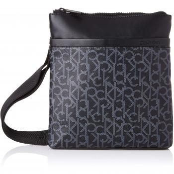 Calvin Klein - Ck Mono Flat Crossover, Shoppers y bolsos de hombro Hombre, Negro