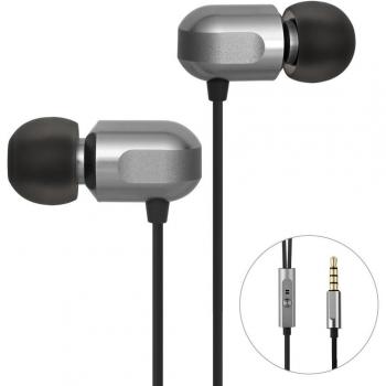GGMM Auriculares In-Ear Estéreo Alta Definición Micrófono Incorporado y Manos Libre Bajo Potente Casco de Metal Jack de 3.5mm Headphone para iPhone, iPad, Samsung, Smartphone Android, Tablet PC