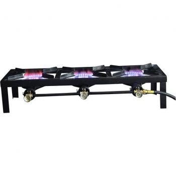 MR HEATER BC45AI 3 Burner Angle Iron Stove - 45000 BTU, Black, F235835