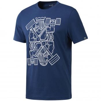 Reebok King of Training Camiseta, Hombre, Azul