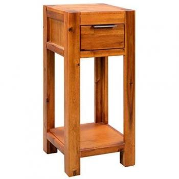 vidaXL Acacia Mesa Consola Madera Maciza 30x30x70 cm Mesilla Mueble Auxiliar