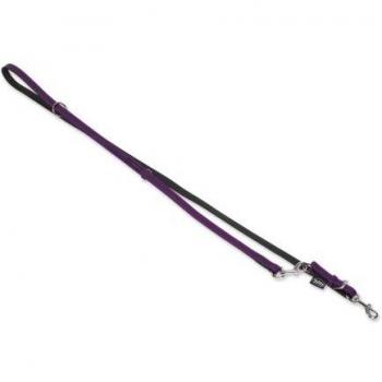 Correa educativa Nobby South de cuero napa lila, ajustable, 2m x 18mm para perros L-XL