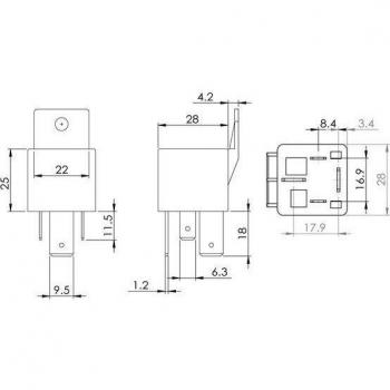 Relé BOSCH 0 986 AH0 080 - Relay principal de corriente, unidad de control para tiempo de incandescencia