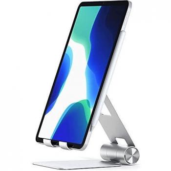 Satechi R1 Multi-Angle Foldable Stand for Smartphone/Tablet/MacBook Air, Silver