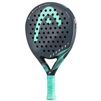 Pala de Pádel Head Zephyr Pro 2023, Negro/Verde Azulado, 365 g, Redonda