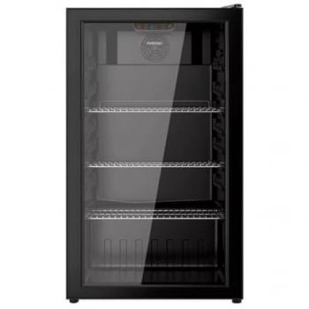 Vitrina Frigorífica Infiniton FTS-90L85NEG, 90 Litros, 83 cm, Clase E, Doble Cristal, Negro, con Iluminación LED y 3 Estanterías