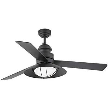 Faro Barcelona 33396 - WINCH Ventilador de techo con luz, 20W, cuerpo de acero y difusor de cristal palas plywood