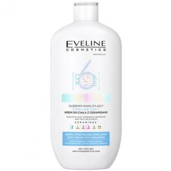 Eveline Cosmetics 6 Ceramides Moisturizing Body Cream for Dry to Very Dry Skin Fragrance-Free 350 ml