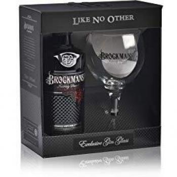 Ginebra Brockman's premium Gin - estuche de ginebra premium con Copa Brockamans de Regalo 70cl