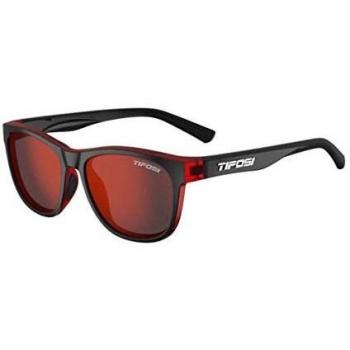 Tifosi Unisex's Swank Single Lens Eyewear, Crimson/Onyx/Smoke Red, One Size