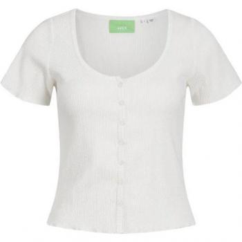 Camiseta de Manga Corta Mujer Jack & Jones Jxlucinda Str Ss Blanco