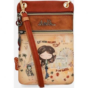 Mini bandolera Anekke Peace & Love Camel