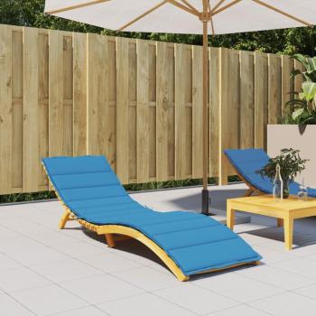 Blue Oxford Fabric Sun Lounger Cushion 200x50x3 cm
