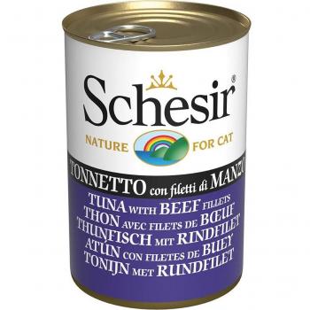 Schesir en Gelatina Multipack - 12 x 140 g - Atún con Carne de Vacuno en Gelatina