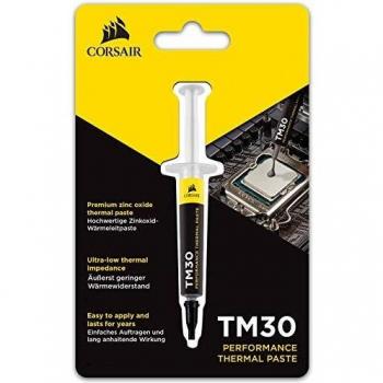 Corsair TM30 Performance Thermal Paste, Premium Zinc Oxide Based, Heatsink Paste, Thermal Compound for All CPU Coolers, Thermal Interface Material, 3 g, Black