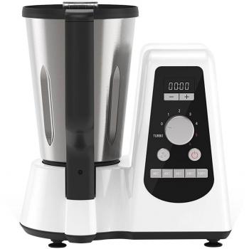 Robot de cocina multifunción tamaño compacto con capacidad de 1,5L. Ideal para cocinar todo tipo de recetas: tritura, trocea, ralla, bate, amasa, cocina, emulsión y pica hielo
