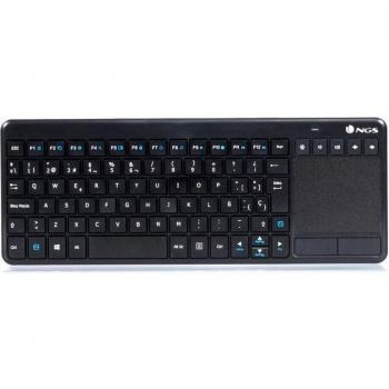 NGS TV Warrior Teclado Inalámbrico con Teclas Multimedia / SmartTV y Touchpad Qwerty Portugués