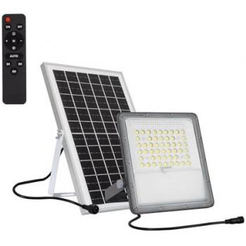 Foco Proyector LED Solar 10W 100lm/W IP65 con Control Remoto Blanco Frío 6000K