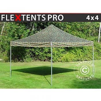 Carpa Plegable Rápida FleXtents Pro 4x4m Camuflaje Impermeable