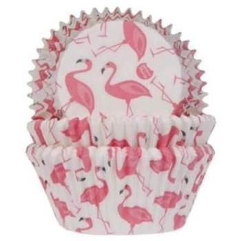 Cápsulas de Papel Extra Grueso para Cupcakes Flamencos - Horneado Excelente - Ø 5 Cm - Pack de 50