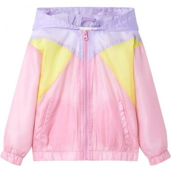 Chaqueta infantil con capucha y cremallera multicolor 140