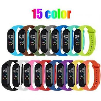 STN Compatible con Xiaomi Mi Band 4 Pulsera Banda, Correas de Repuesto de Silicona para Xiaomi Mi Band 4/3 Smart Band NFC Correa de Pantalla a Color