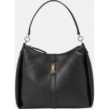 Tommy Hilfiger Black Polyester Handbag with Zip Closure, Female, Size: ONE SIZE