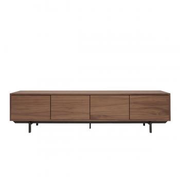 Mueble TV vintage de nogal y metal 200 cm Manny