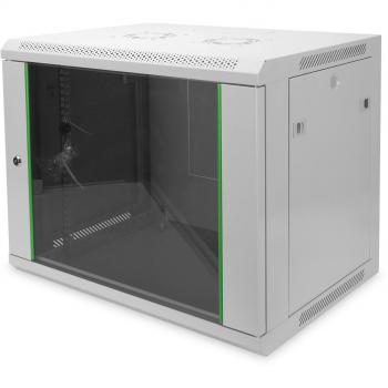 Gabinete mural de red DIGITUS Professional de 9U - 450mm de profundidad - Gabinete mural Dynamic Basic, Color Gris de robusta chapa de acero