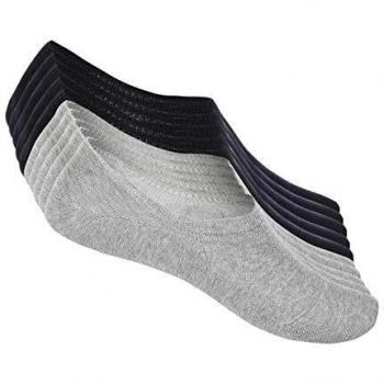 TUUHAW Calcetines Mujer Hombre Cortos Calcetines Invisibles tobillero Algodon 10 Pares Silicona Antideslizante Verano-grisnegro-3942