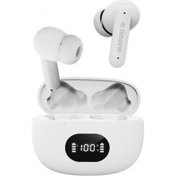 Avenzo AV-TW5010W Auriculares Inalámbricos TWS con Micrófono y Power Bank Blancos