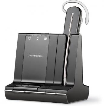 Plantronics Savi W740-M Wireless Headset with Microphone, Over-the-Ear, Office/Call Center, Black, Monaural, Microsoft Optimized