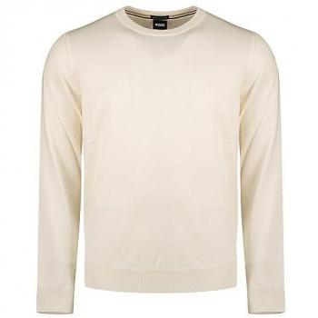 BOSS Botto Men's Wool Crewneck Sweater - Offwhite - Size L