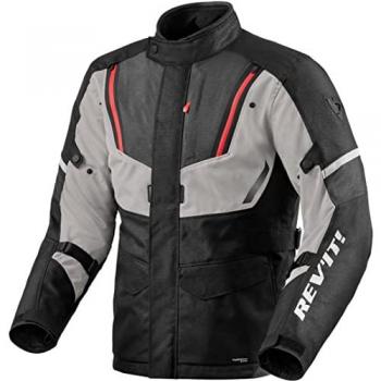 Revit Chaqueta textil Move H2O Negro Gris para motocicleta (S)