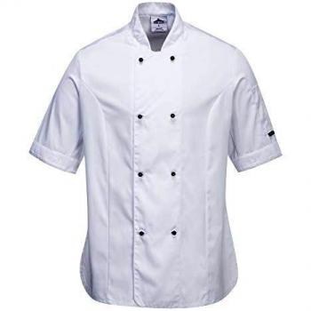 Chaqueta de Chef Mujer Portwest Rachel Manga Corta Blanca 2XL